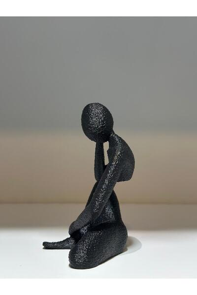 Store Düşünceli İskandinav Tarzı Biblo Heykel Figür Dekor Dekorasyon 3D 3 Boyutlu