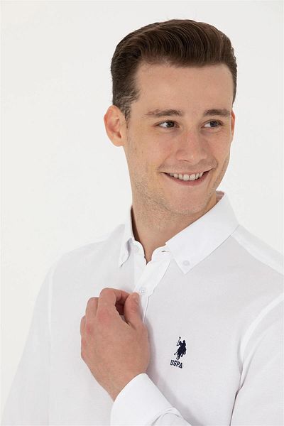 U.S. Polo Assn. Gox024k Λευκό ανδρικό πουκάμισο - 1958930
