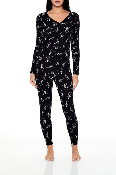 Forever 21 İskelet Desenli Pijama Takımı