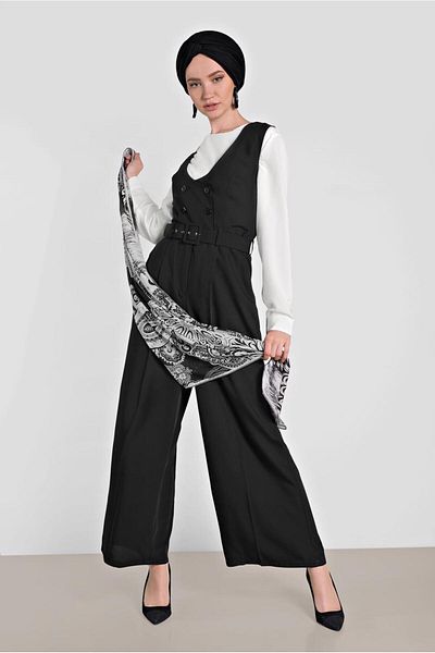TRENDTESETTÜR Γυναικεία Μαύρη T 4479 Lyon Jumpsuit