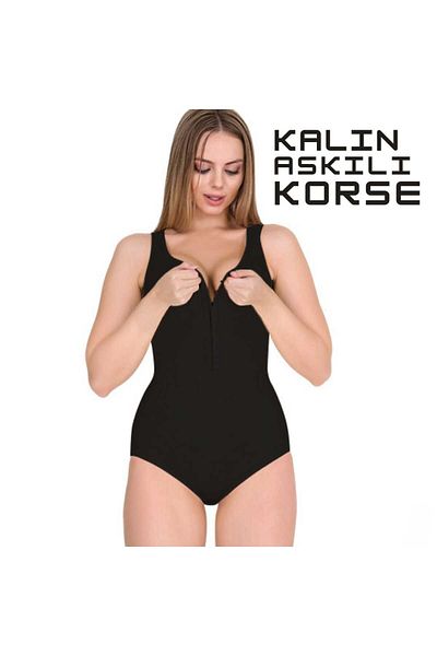 Trendmoodstore Thick Strap Snap Fastener Slimming Shapewear Corset