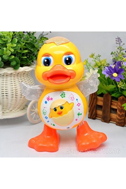 BAMTEBİ Dans Eden Ördek Sesli Işıklı Hareketli Ördekçik 20 Cm Dansçı Ördek