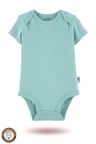MAHFEL 4-Piece Organic Unprinted Short Sleeve Baby Bodysuit