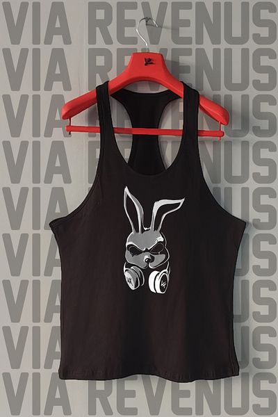 Vordevia Bunny Printed Tank Top Sports Tank Top