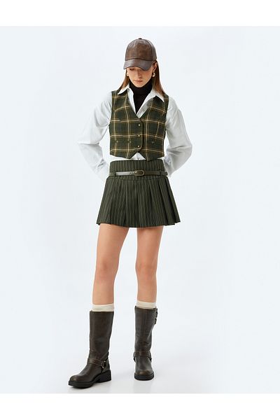Koton Khaki Women's Blazer Vest