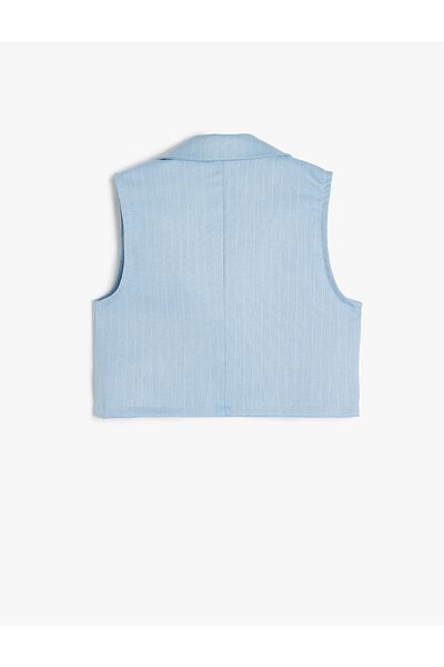 Koton Pocket detail, sleeveless, viscose blend vest.