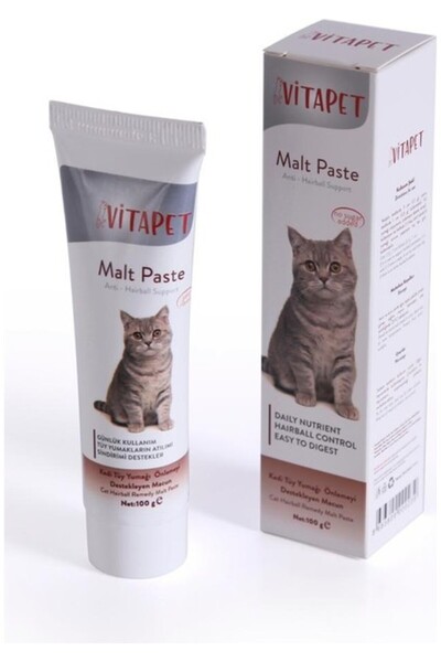 Orqinel Vitapet Malt Paste 100 Gr. ( Kediler Için Tüy Yumağı Önleyici Malt Ma...