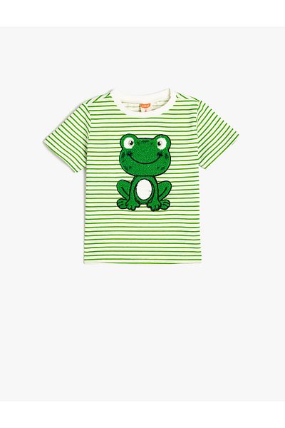 Koton Green Printed Cotton T-Shirt
