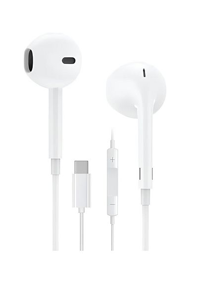 Primo Plus سماعة أذن سلكية مع ميكروفون تدعم iPhone 15 وiPad