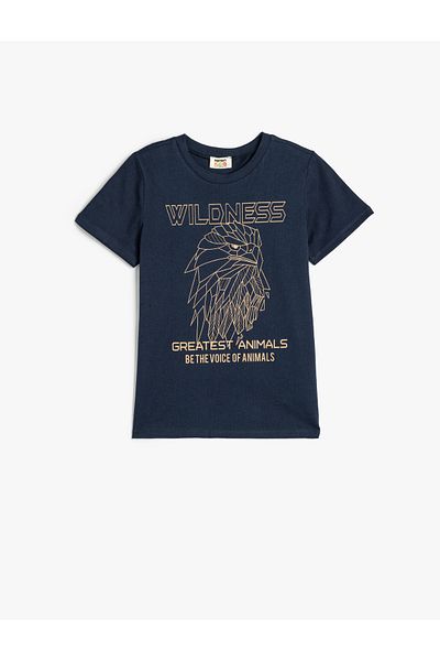 Koton Dark blue Printed T-Shirt