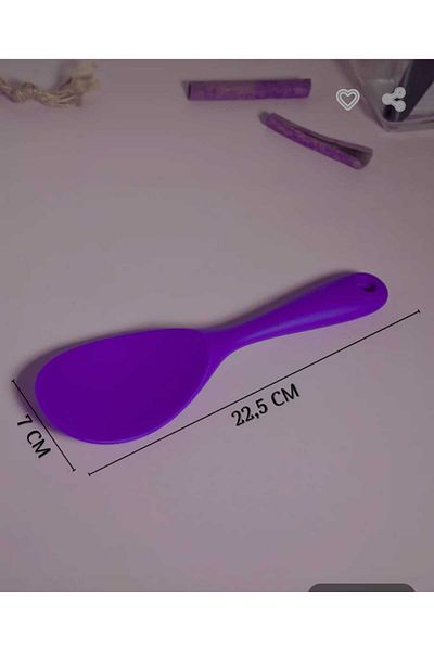 elfnur 22cm Ultra Hard Silicone Rice Tablespoon - High Heat Resistant, Fireproof Nonstick 1Pcs