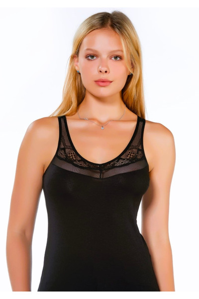 Belinay Жіночий, 47% модал, 47% бавовна, з тюлевими деталями, базовий крій