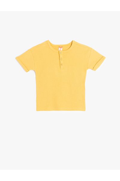 Koton Yellow Short Sleeve T-Shirt