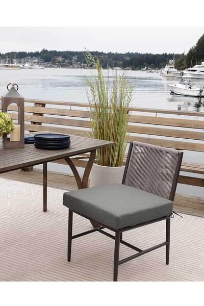 RevuBaby Güneşe Dayanıklı  COTON Kumaş Bahçe Balkon Minderi  50x50x8CM 4 ADET