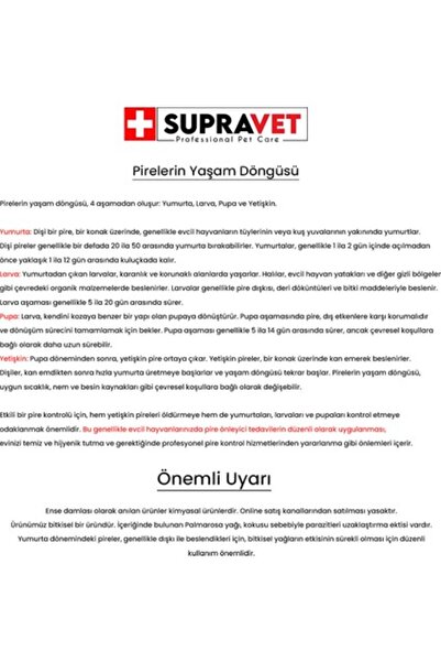 Supravet Large Breed Dog Skin and Coat Care Oil; Lice Flea Tick External Parasite Repellent 20-40 kg