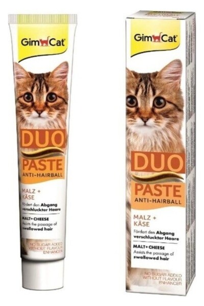 Gimcat Anti Hairball Duo Paste Malt Cheese 50 Gr-2'li ( 2*50gr )