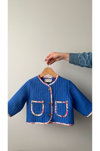 HC Happy Children Mavi Mevsimlik Kız çocuk kapitone mont