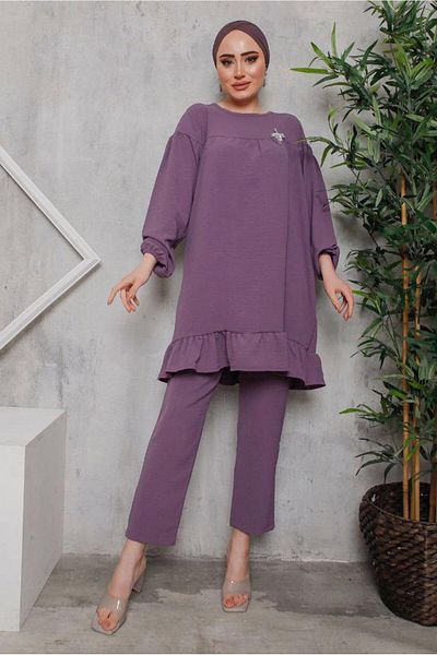TRENDTESETTÜR Women's Purple Skirt Frilly PantTeam 7742