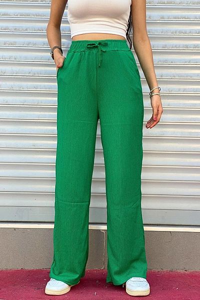 MODA TAY Women's Elastic Waist Wide Leg Wrap Pants