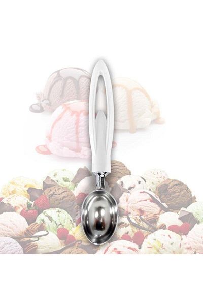 İndiriminVar Ice Cream Spoon Ladle Metal Plastic Handle Serving Spoon
