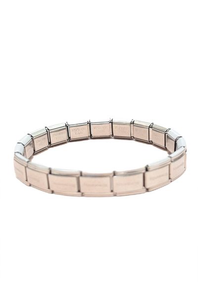 Tasarım Unisex Steel Bracelet - 18 cm Silver, Interlocking, Italian Charm Model