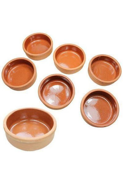 İndiriminVar 2 Pieces of Soil Crock Set for Baked Rice Pudding - 6 Pieces of Soil Bowl