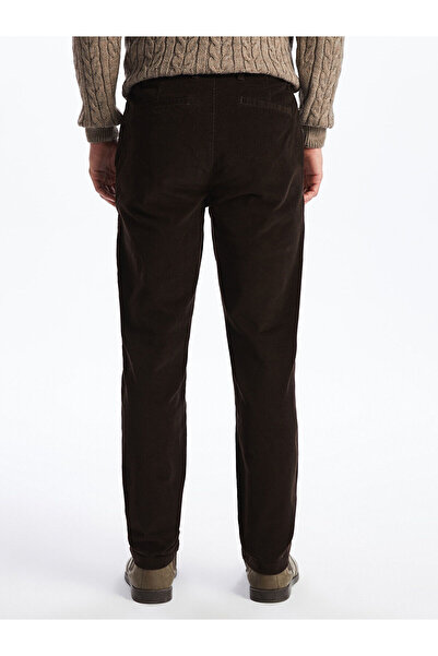 LC Waikiki Brown Standard Fit Velvet Men's Trousers