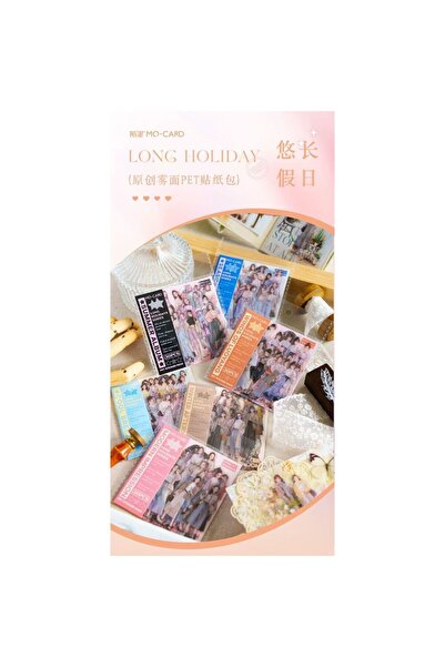 İthal U5-30 adet kız PET sticker - Renk : açık mavi