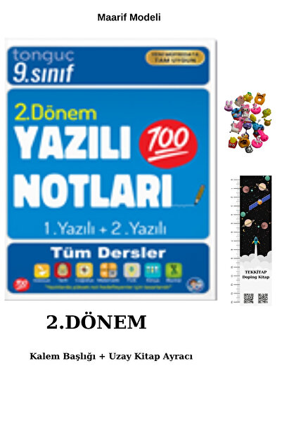 Tonguç Yayınları Tonguç 9. Sınıf Yazılı Notları 2. Dönem 1 ve 2. Yazılı (UZAY...
