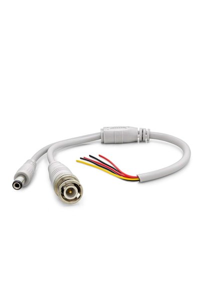 HADRON Hdx5531 Bnc and Dc Power Jack Cable 5.5X2.5 mm 30 cm White