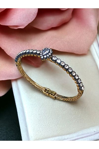 FAYRA ACCESSORIES Zircon Stone Water Drop Handcuff Bracelet