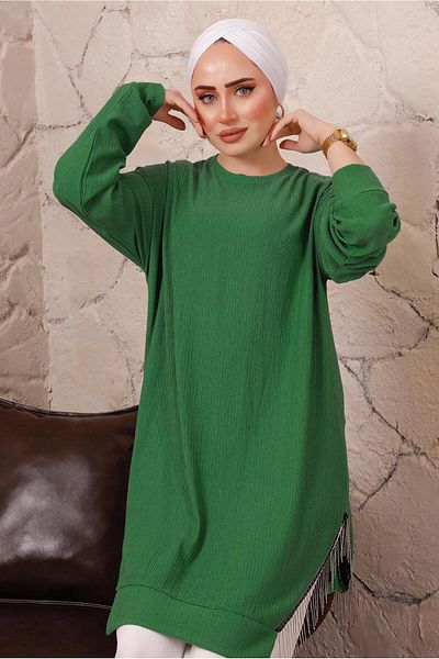 TRENDTESETTÜR Πράσινο Benetton Tunic - Chain Detail, Γυναικείο, T-1992