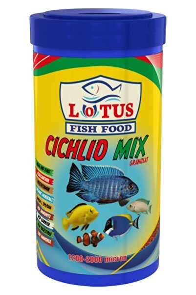 Lotus Cichlid Mix Granül Astaxanthin Ve Algea Omega-3 Protein Bitkisel Karışı...