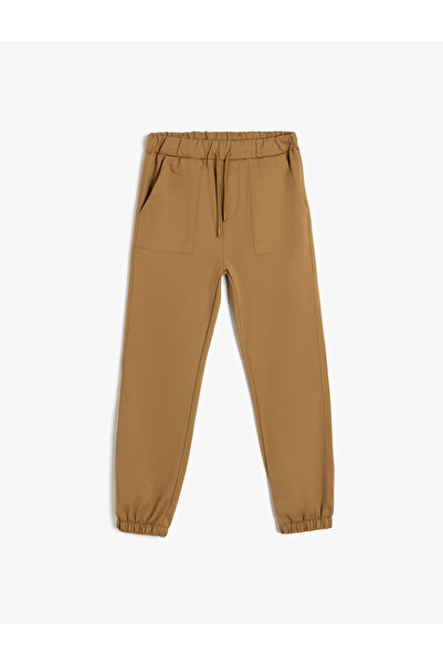 Koton Boy's Brown Jogger Trousers