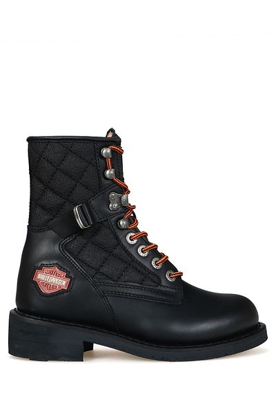 Harley Davidson Μαύρα Δερμάτινα Γυναικεία Μποτάκια
