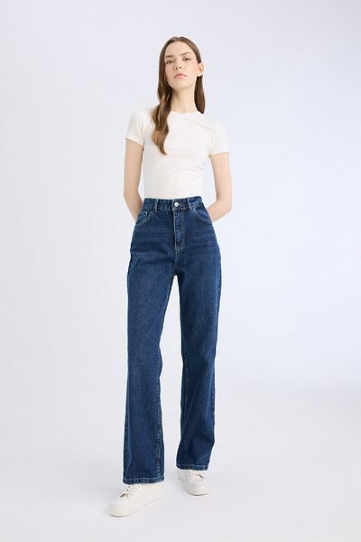 DeFacto 90er Jahre Jeans mit hoher Taille und weitem Bein – E4269ax25sp