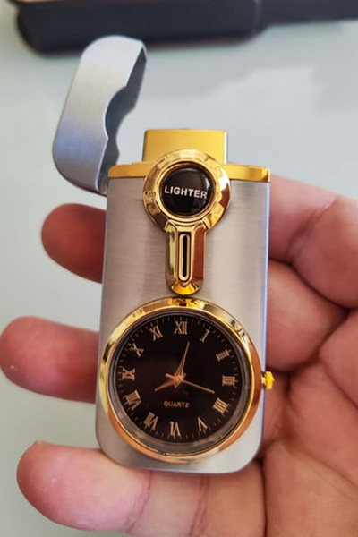 İŞTE BU Kişiye Özel İsimli Metal Rüzgar Geçirmez Saatli Gazlı Atatürk İmza Baskılı Tasarım Çakmak