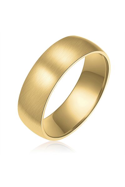 True Rebels Edelstahlring Ring Edelstahl Gelbgold