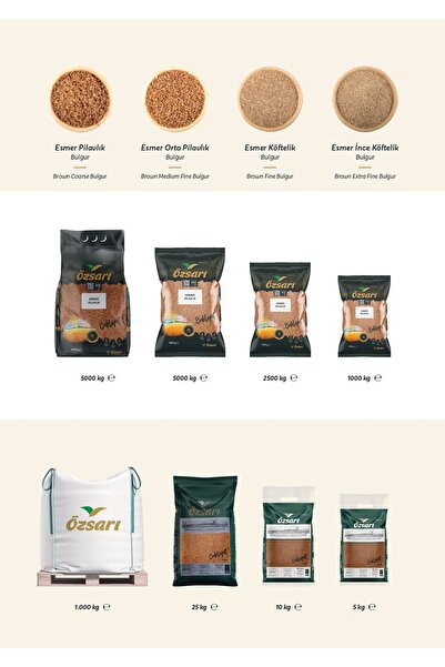 ÖZSARI Esmer İnce Çiğ Köftelik Bulgur 2,5 Kg