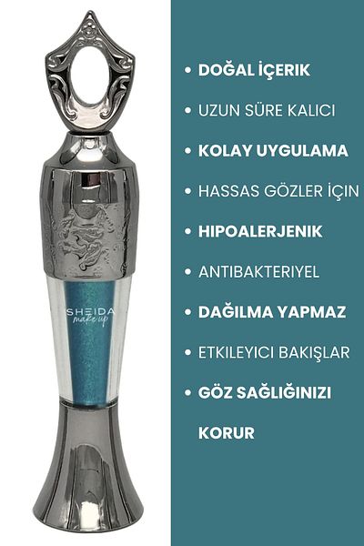 Sheida Blue Kohl Powder - Allergy-Free, Hypoallergenic and Antibacterial Powder