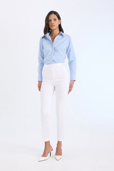 DeFacto Satin-Zigarettenhose – gerade Taille, elastisches Bein, normaler Schnitt J8743az25sm