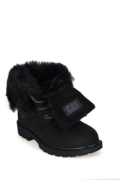 Caterpillar Utah Genuine Leather Black Nubuck Women's Boots