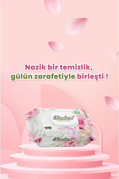Number 1 Rose Scented Wet Wipes 12X90