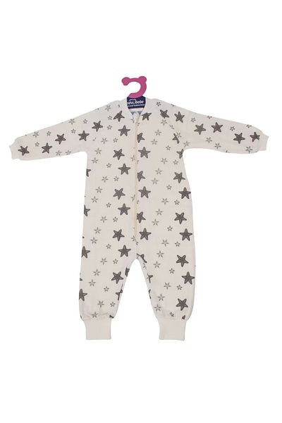 TİMİON Gray Star Organic Muslin Sleeping Bag