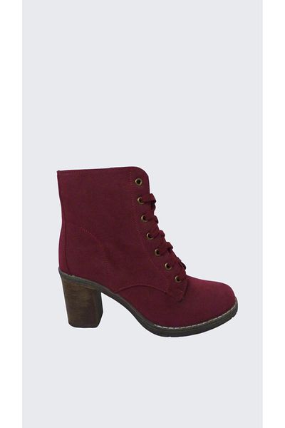 NEALDİN Women's Nubuck Heeled Boots