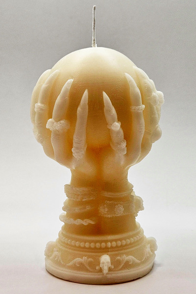 FANTASTİK SANAT ATÖLYESİ Sihirli Küre Tutan Cadı Eli Soya Wax Dekoratif Hediy...