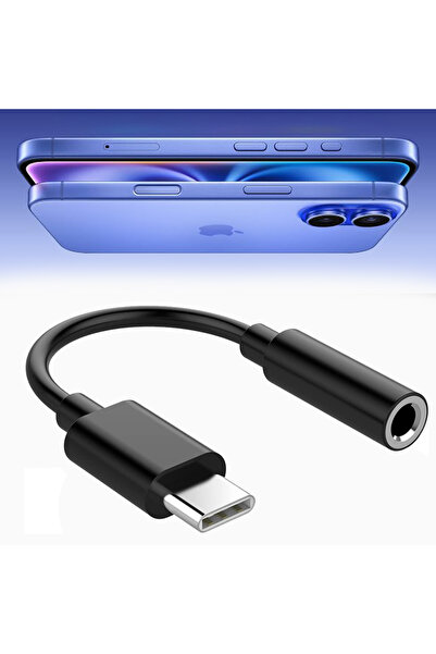 Sneezy iPhone 15-16-17 Serisi Uyumlu TYPE-C Kulaklık Çevirici Dönüştürücü Aparatı Aux Dönüştürücüsü
