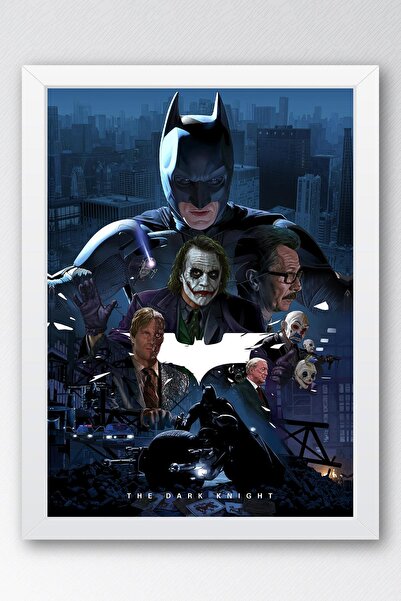 Saturn Batman The Dark Knight Çerçeveli Tablo - Joker Kara Şövalye Poster Tablo