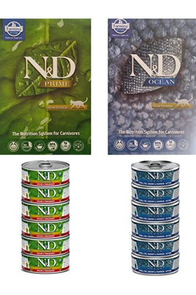 N&D Kitten Tahılsız Tavuklu Ve Balıklı Yaş Mama 70 Gr. 12 Adet