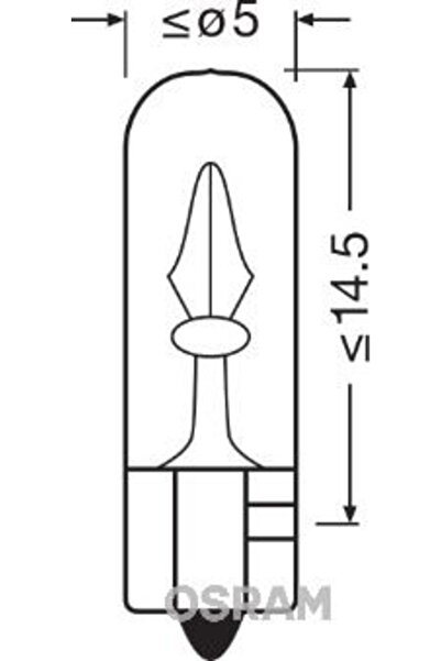 Osram AMPUL 12V 1.2W KÜÇÜK DİPSİZ GÖSTERGE DUYSUZ